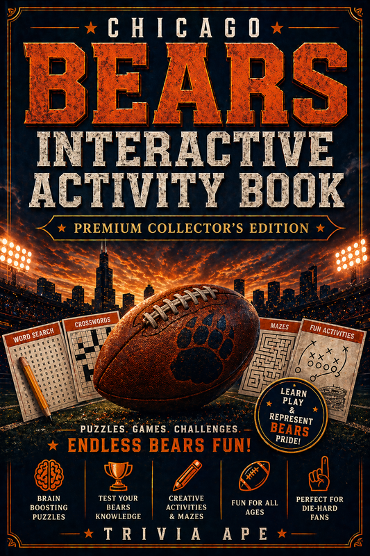 Chicago Bears Interactive Activity Book Premium Hardcover Collector’s Gift Edition